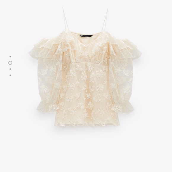 Zara embroidered blouse - Picture 4 of 5